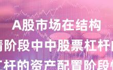 A股市场在结构性行情阶段中中股票杠杆的资产配置阶段性观察