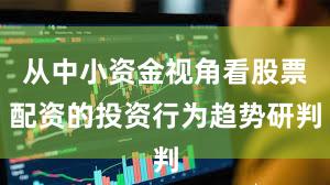 从中小资金视角看股票配资的投资行为趋势研判